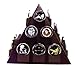 DECOMIL - Pyramid Shaped Military Challenge Coin & Poker/Casino Chip Display Solid Wood - Cherry Finish