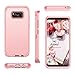 Galaxy S8 Plus Case, WeLoveCase Heavy Duty Drop Protection Armor Defender Case Soft Shockproof Silicone Bumper + High Impact Hard PC 3 in 1 Hybrid Protective Cover for Samsung Galaxy S8 Plus Rose Gold