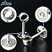 Alise Stainless Steel Shower Curtain Closet Rod Holder Pipe Flange Socket Ceiling Mount Bracket Pipe Fitting Parts Supports,2 Pcs (25mm（1-Inch Dia.）, Brushed Nickel)