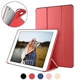 iPad Pro 10.5 Soft Back Case , DTTO Ultra Slim [Anti-Scratch] Lightweight Smart Case Trifold Cover Stand with Flexible Soft TPU Back Cover for iPad Pro 10.5 inch [Auto Sleep/Wake],Red