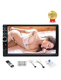 visualización multitáctil capacitiva de 7 inch reproductor mp5 doble 2 DIN coche estéreo Auto soporte de en Dash FM Radio de audio de coche cubierta unidad central de vídeo FM SD USB AUX visualización táctil Bluetooth