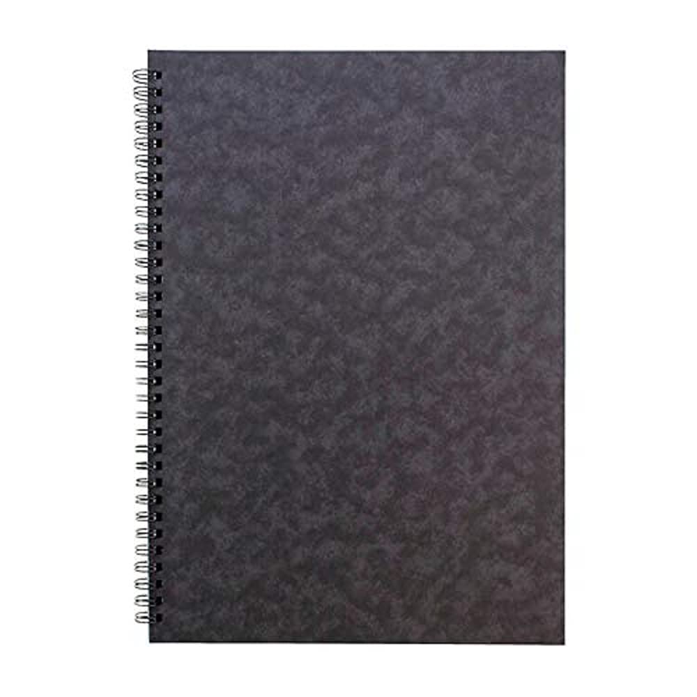 Clairefontaine Notebook Sidebound Ruled 90gsm 120 Pages A4, Black, Pack 10