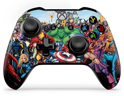 giZmoZ n gadgetZ Superhero Skins Compatible Xbox ONE X XBX Console Decal Vinal Sticker + 2 Controller Set