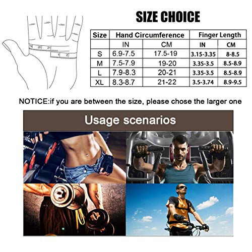 New Full Finger Workout Gloves,Gym Fitness, Weight Lifting Wrist Wraps Genuine Leather Palm Protection & Strong Grip,Quality Breathable Comfort Gloves,Cycling, Pull Ups,Cross Training for Men & Women - Thumbnail 4