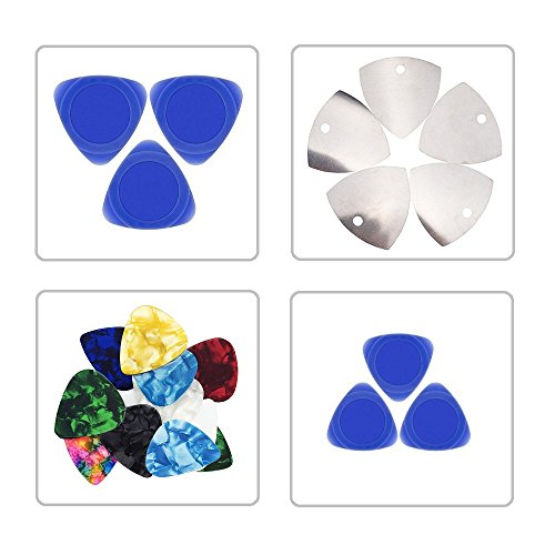 Fixinus 40 Pieces Triangle Security Opening Pry Tool Mixed Multitool Set for iPhone Mobile Phone iPad Laptop PC LCD Screen Case Guitar Picks