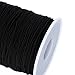 Outus Elastic String for Bracelets Making,2 Rolls 0.8 mm Bracelet String Elastic Total 109 Yards,Sturdy Stretchy Cord for Jewelry Making,Necklaces(Black and White)