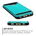 Galaxy S6 Edge Plus Case, Anuck Slidable ID Card Slot Holder Galaxy S6 Edge Plus Wallet Case [Card Pocket] Shockproof Rubber Bumper Protective Case Cover for Samsung Galaxy S6 Edge Plus - Light Blue
