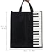 Reusable Grocery Tote Bags Music Symbols Print Canvas Print Tote Handbag Shoulder Shopping Bags (Black)