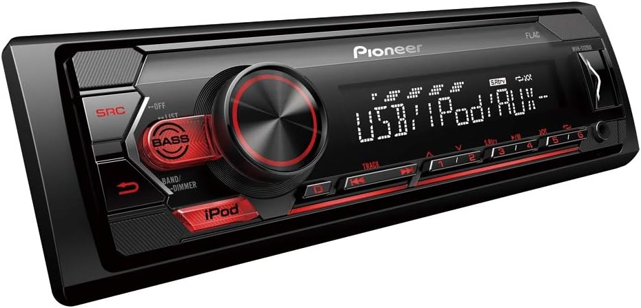 Pioneer MVH-S120Ui 1-DIN receiver with red illumination, USB and compatible with Apple and Android devices - Image 3