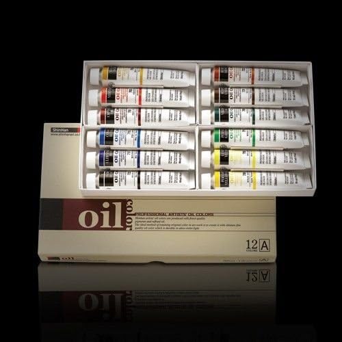 SHINHAN OIL COLOR 50ml(12COLORS_A) Paint for Artists + (4GB USB Flash Drive)