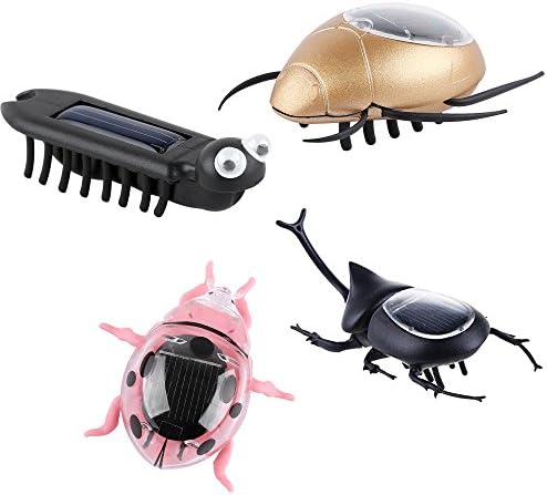 Pparty 4-in-1 Children solar powered playing learning toys leadbug beetles multiped scarab insects