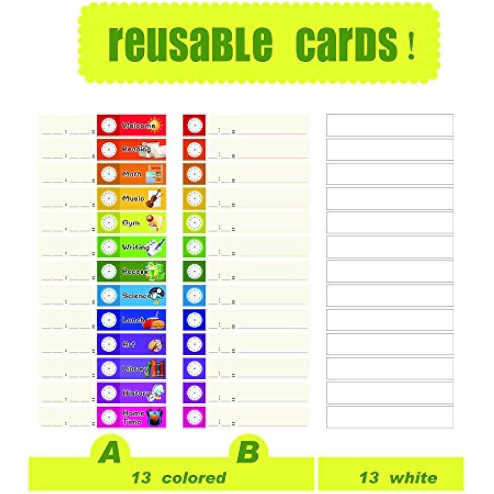 Daily Schedule Pocket Chart Class With 26 Cards 13 1 Pockets Colored Daily Schedule Pocket Chart Class With 26 Cards 13 1 Pockets Colored