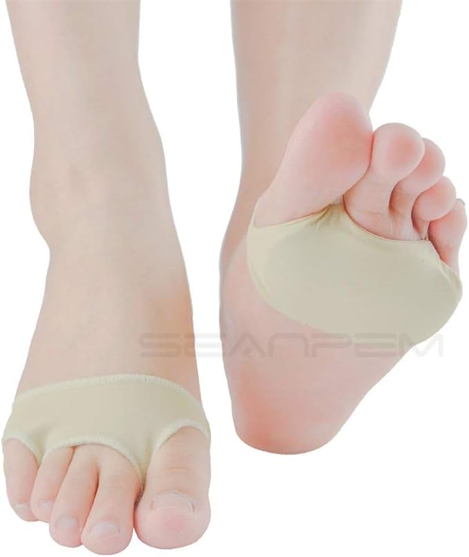 Gel Voorvoet Kussen Anti Pijn Voet Inlegzolen Anti Slijpen Metatarsale Pads Bal Van Voet Pads Drie Gaten Nylon Mouwen Siliconen Teen Beschermers Scheidingsteken Een Halve Code Mat Voor Voetpijn 2 Pc Amazon Nl