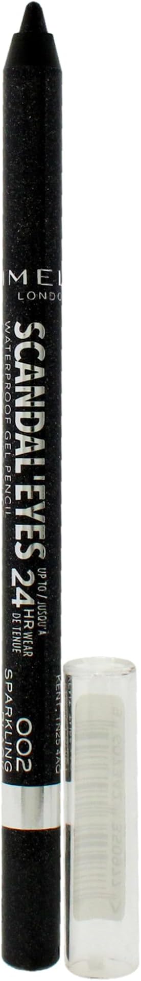 Rimmel London ScandalEyes Waterproof Kohl Kajal Eyeliner Sparkling Black 24hr