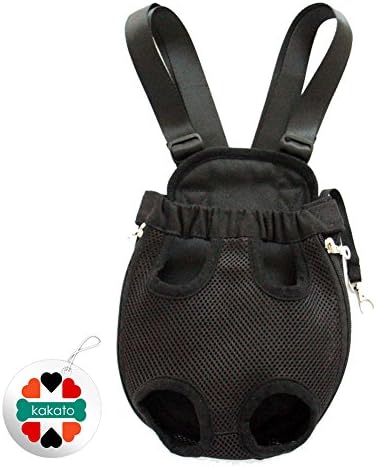 Outward Black Strip Backpack Front Net Bag Pet Dog Carrier-XLarge Size