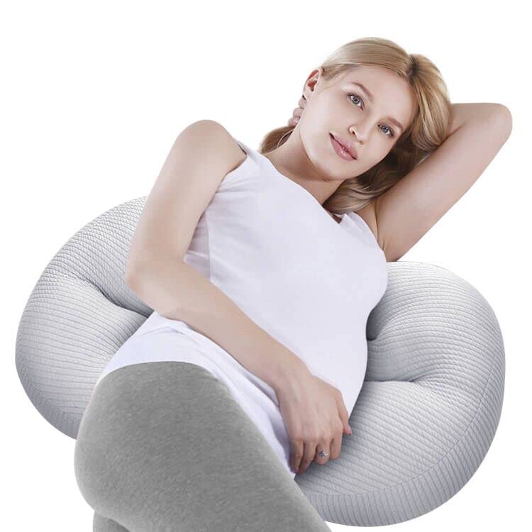 FakeFace Pregnancy Wedge Pillow for Bump Back Maternity Side Sleeping Pillow Waist Belly Support Cushion Pad Pregnant Sleeping Pillow Breastfeeding Nursing Pillow Lumbar Support Pillow for Bed Chair