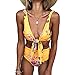 Fancathy Women Sexy Printing High Waisted Bikini Sets Tie Knot Adjustable Swimsuit Summer Beachwear
