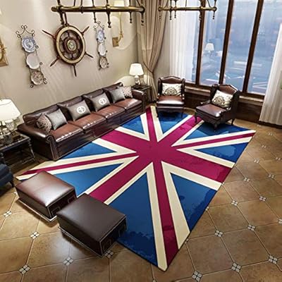 Alfombra De Salon Con Bandera De Reino Unido Moderna Decoracion