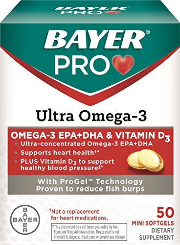 Bayer Pro Ultra Omega-3 Soft Gels, 50 Count (2 Pack)