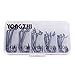 YONGZHI Fishing Hooks High Carbon Steel?Straight Shank Hook Offset Worm Hooks for Plastic Soft Lures Fish Hooks for Freshwater and Saltwater Size 5/0,4/0,3/0,2/0,1/0 (50pcs)