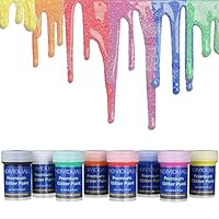 individuall Premium Glitter Paint - Made in Germany - The Original - Extreme high Pigmentation - for All Surfaces Paper, Canvas, Wood, Metal, Plastic, Fabric, Glass, and Ceramics, Set of 8 Paints