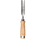 Atoplee Wood Carving Gouge Chrome Vanadium Steel Semi-Circular Carpenter Woodworking Chisel (25mm(1"))
