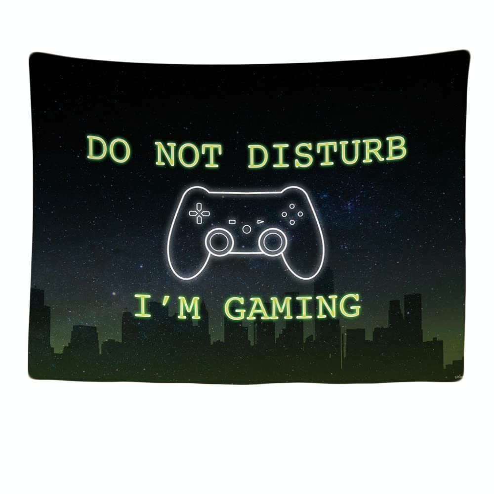 Ulticool – Bedroom Decorative Wall Tapestry -Do not disturb I am gaming - 200 x 150 cm Large – Fabric Wallpaper – Tapestry Aesthetic Wall - Panoramic Decoration — image 1