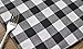 Aothpher Trellis Placemats Geometric Black & White Checked Square Table Place Mats Buffalo for Dining Table, 12x16 Inches, Double-Deck Set of 4