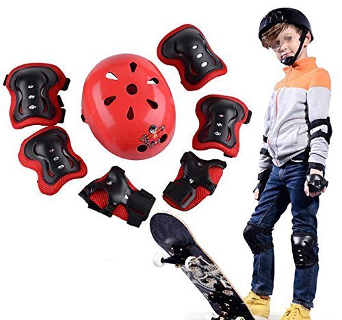 image for TUPWEL 1Set 7PCS Children Protective Safeguard Knee Elbow Helmet Wrist