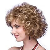 Wigs, Hatop Curly Hair Short Paragraph Elegant Ladies Hood Atmospheric Fashion Wigs