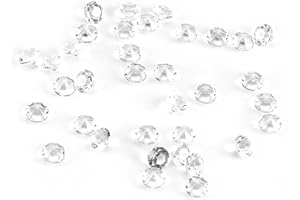 Fydun Fydun 1000Pcs 6mm Clear Acrylic Deco Beads for DIY Crafts, Wedding & Party Table Decor, Luxurious Vase Fillers (Transpa