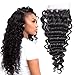 Brazilian Deep Wave Lace Closure Human Hair Free Part 8A Grade 18inch 4x4 Brazilian Virgin Hair Deep Wave Top Lace Closure With Baby Hair Natural Color