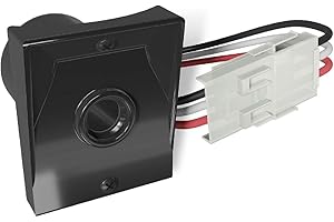 Solus Dusk-to-Dawn Sensor with Ezee Change Plug – Outdoor Photocell Sensor for 3" Lamp Posts – Auto On/Off – UL Listed – 120V – 5 Year Warranty, (Black, Pack of 1)