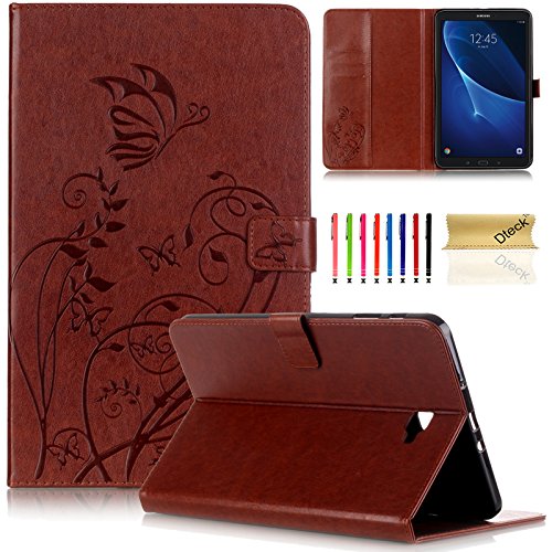 T580 Case, Galaxy Tab A 10.1 Case, Dteck(TM) Slim Fit PU Leather Folio Stand Case with Auto Wake/ Sleep Function Smart Cover for Samsung Galaxy Tab A 10.1 inch Tablet SM-T580/585, Brown