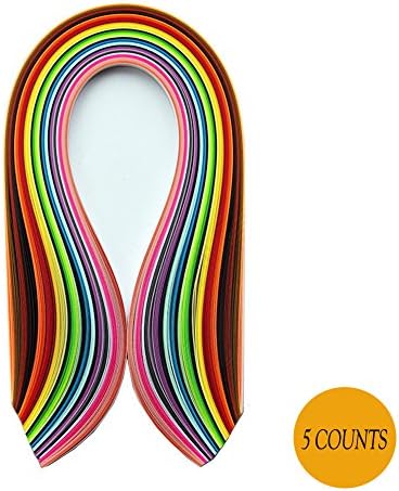 Quilling Paper 35 Assorted Colors 875 Sheets Art Strips Set Pack Vivid Rainbow Color 3mm/5mm/7mm/10mm