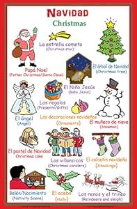 Nacimiento bilingual Amazon.com : Poster with Words About Christmas in Spanish with English