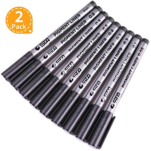Dyvicl Black Micro-Pen Fineliner Ink Pens - Waterproof Archival Ink Micro Fine Point Writing Drawing Pens for Sketching, Anime, Artist Illustration, Technical Drawing, Office Documents, Scrapbooking - Thumbnail 7