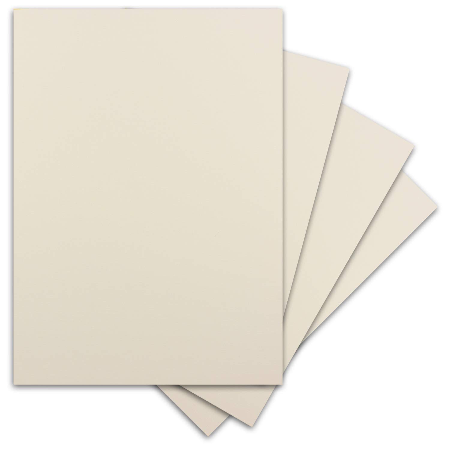 Glüxx-Agent 40 sheets DIN-A4 construction cardboard 300 g/m² craft paper 21 x 29.7 cm color cream-vanilla embossed linen structure construction paper for crafting photo cardboard