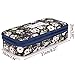 BTSKY Floral Pencil Case with Compartments -High Capacity Double Layers Pencil Pouch Stationery Organizer Multifunction Cosmetic Makeup Bag, Perfect Holder for Pencils and Pens(White Flower)