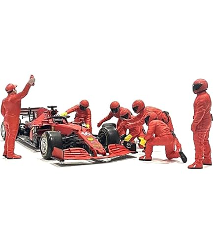 Amazon.com: Formula One F1 Pit Crew 7 Figurine Set Team Blue