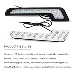 LEADTOPS 2pcs/set U Shape Car LED Daytime Running