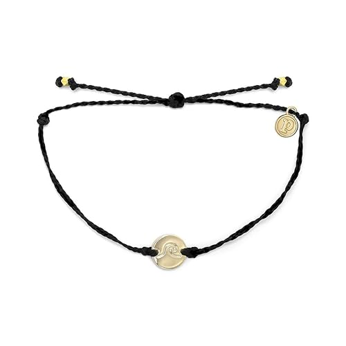 Pura Vida Silver Wave Coin Bracelet Plated Charm, Adjustable