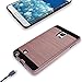 Kmall Note Edge N9150 Case 2in1 Hybrid Heavy Duty ImpactResistant Shock-Absorption Dual Layer Brushed Metal Texture Full-Body Protective Skin Cover Shell for Samsung Galaxy Note Edge SM-N915 Rose Gold