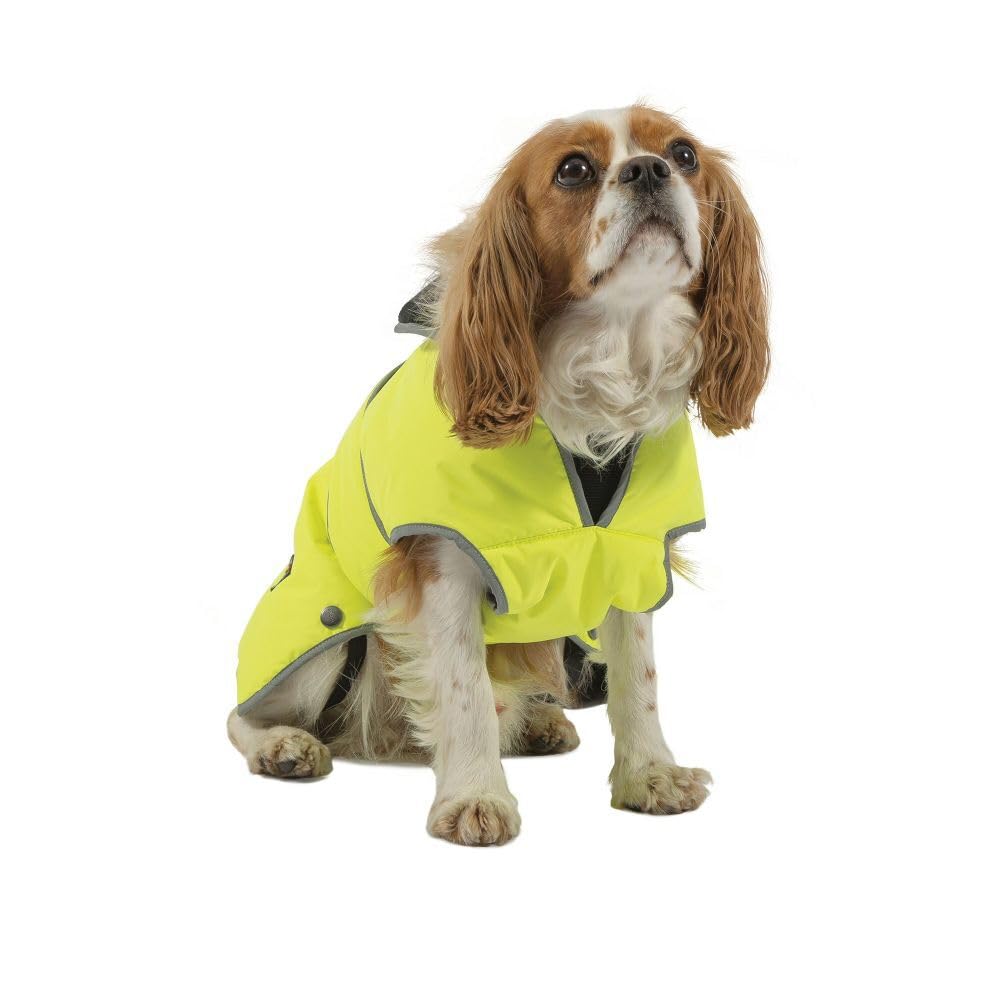 Ancol Muddy Paws All Weather Stormguard Coat . Hi-Vis. Size Small/Medium ( Length 35cm, up to 56cm girth)
