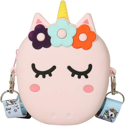 Unicorn Crossbody Silicone Bag Purse Small Round or Square Unicorn