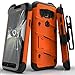 Zizo BOLT Series compatible with Samsung Galaxy S7 Active Case Military Grade Drop Tested with Tempered Glass Screen Protector Holster ORANGE BLACK