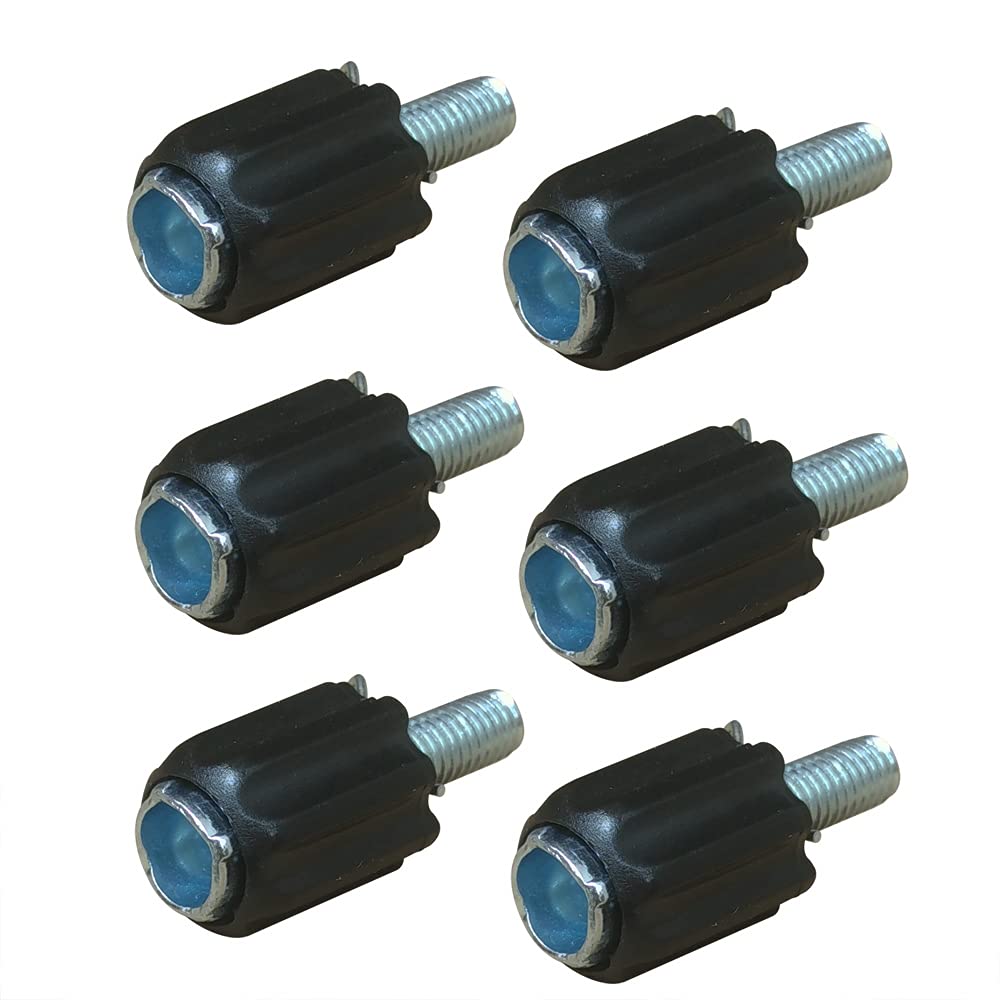 Lotatheta 6 pcs M5 Index Derailleur Shift Cable Stops with Downtube Barrel Adjusters Bolts for Cycling Road MTB Bike