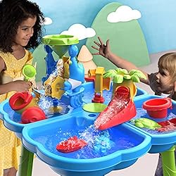 ConeWhale Sand Water Table for Toddlers, 4 in 1