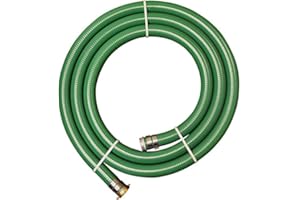 JGB Enterprises A007-0329-1650 Eagle Green PVC Water Suction Hose, 2" x 50', Male x Female Water Shank Couplings, 65 psi Working Pressure, -5 Degree F to +140 Degree F