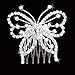 Doinshop New Cute Nice Funny Women Elegant Butterfly Crystal Rhinestone Hair Comb Clip